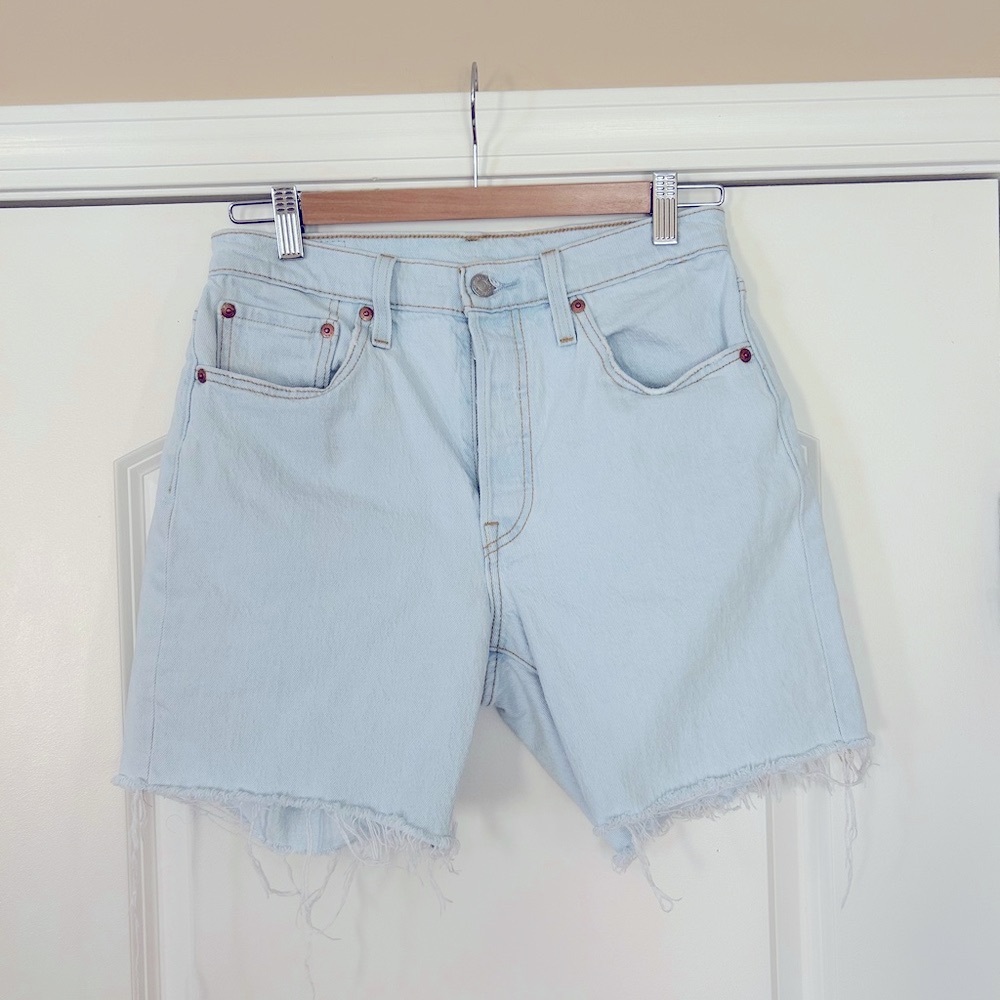 Levi's Light Blue 501 Jean Shorts